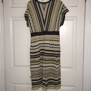 Missoni chevron v nk empire waist dress SZ 8